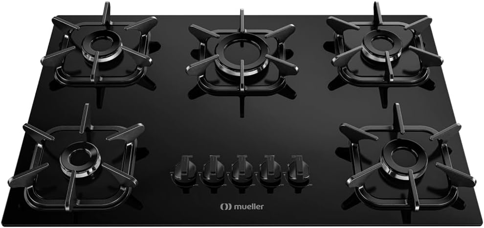 Cooktop Mueller G5 5 Bocas Bivolt em Vidro Temperado