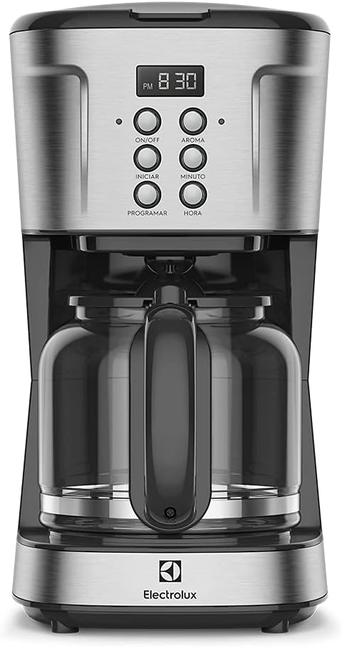 Cafeteira Elétrica Electrolux ECM30 Inox 1,5L com Painel Digital e Timer 127V