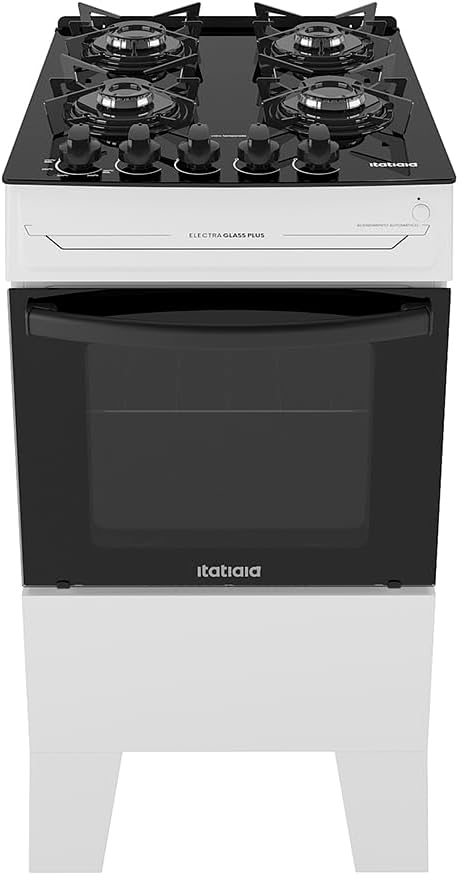 Fogão a Gás Itatiaia Electra Glass Plus 4 Bocas Branco Bivolt