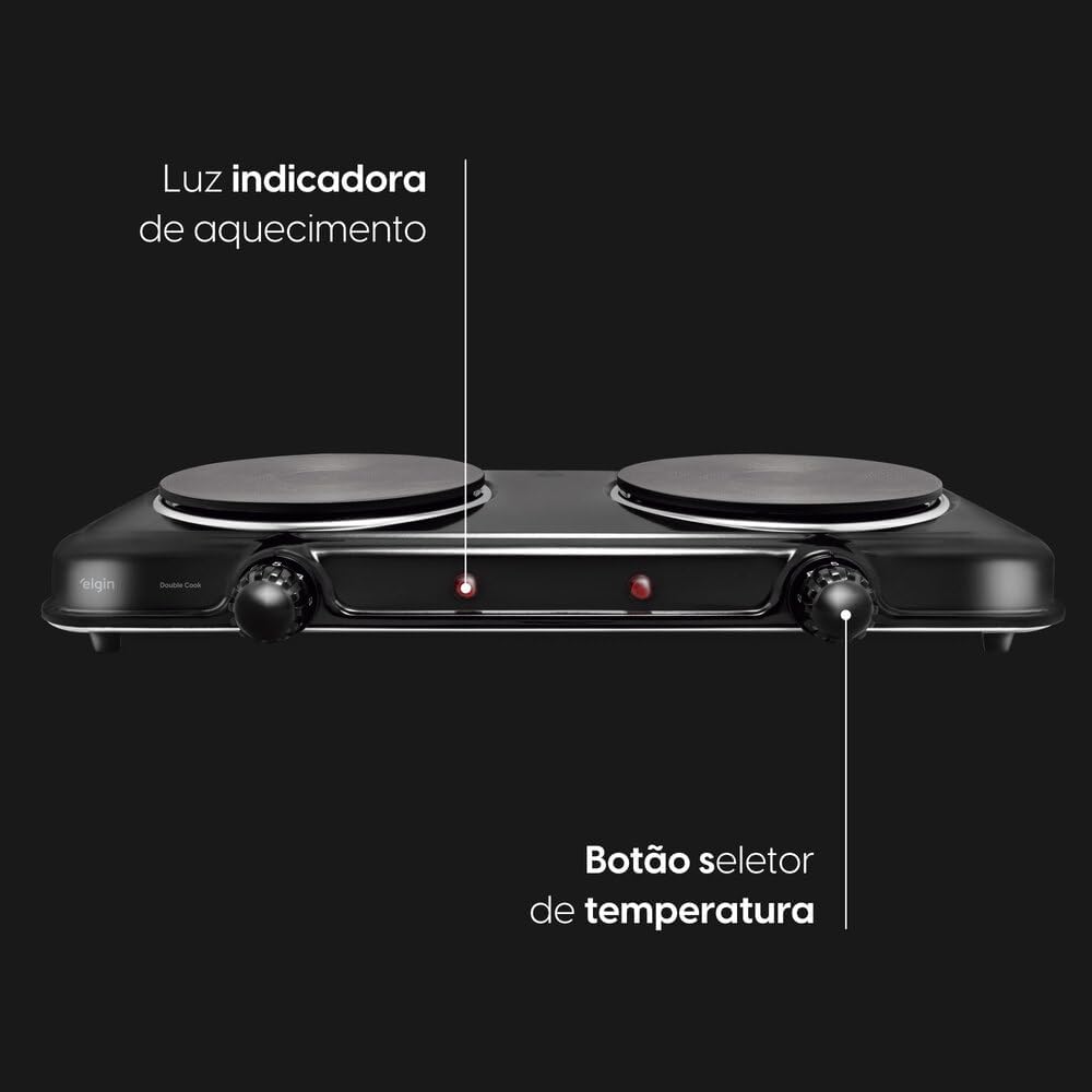 Fogão Elétrico Portátil Cooktop Elgin Double Cook 2 Bocas - 110V — foto 4