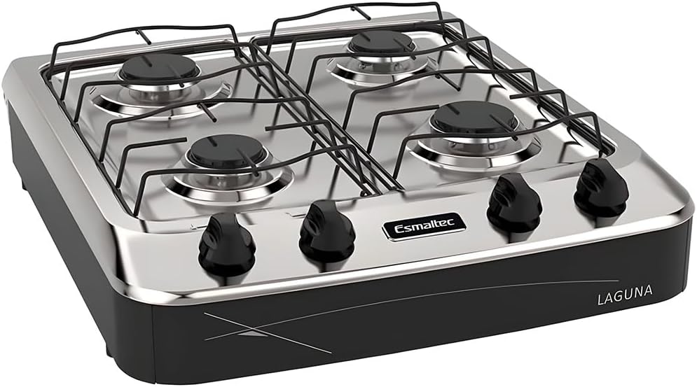 Fogão Esmaltec Laguna Mesa Inox 4 Bocas