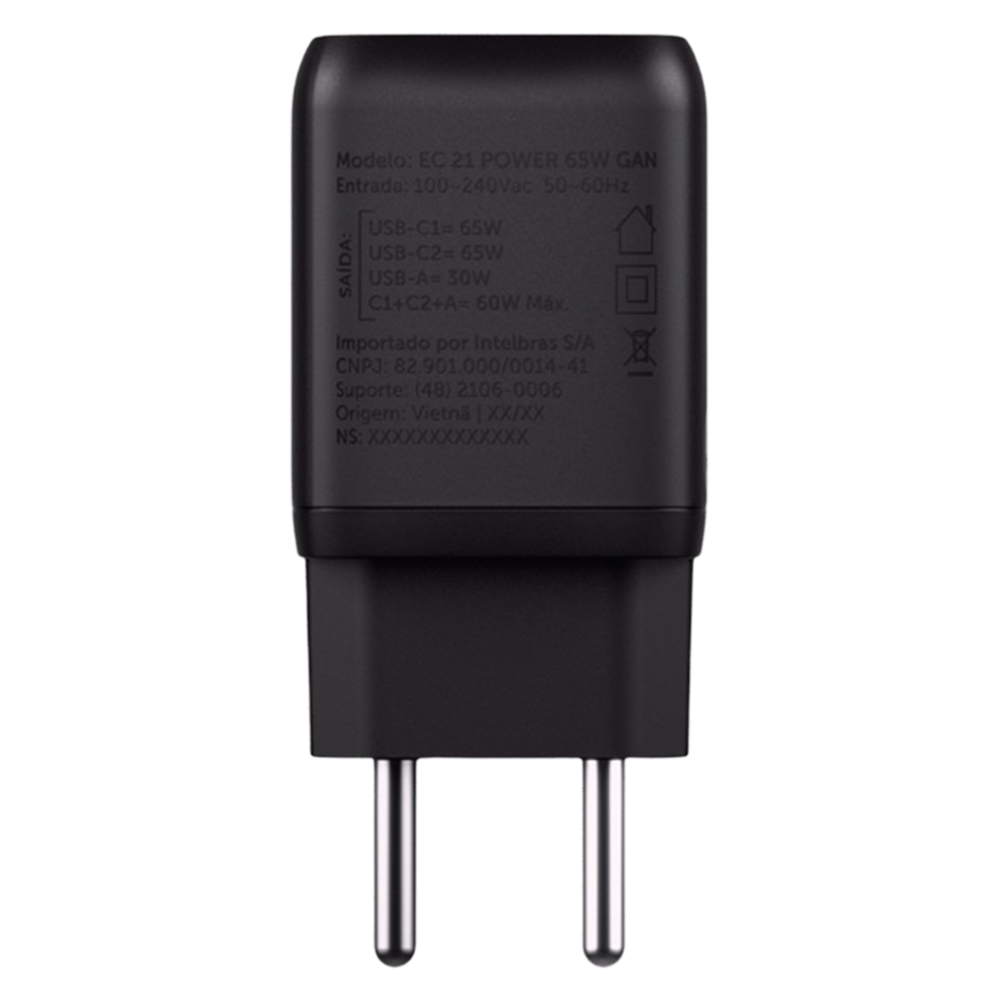 Carregador Usb Intelbras Ec 21 Power 65W Gan — foto 7