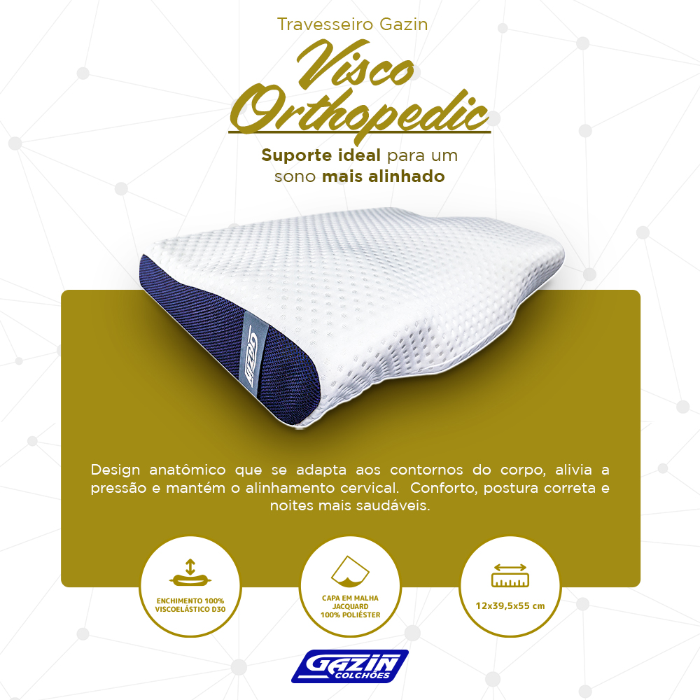 Travesseiro Gazin Espuma Orthopedic — foto 6