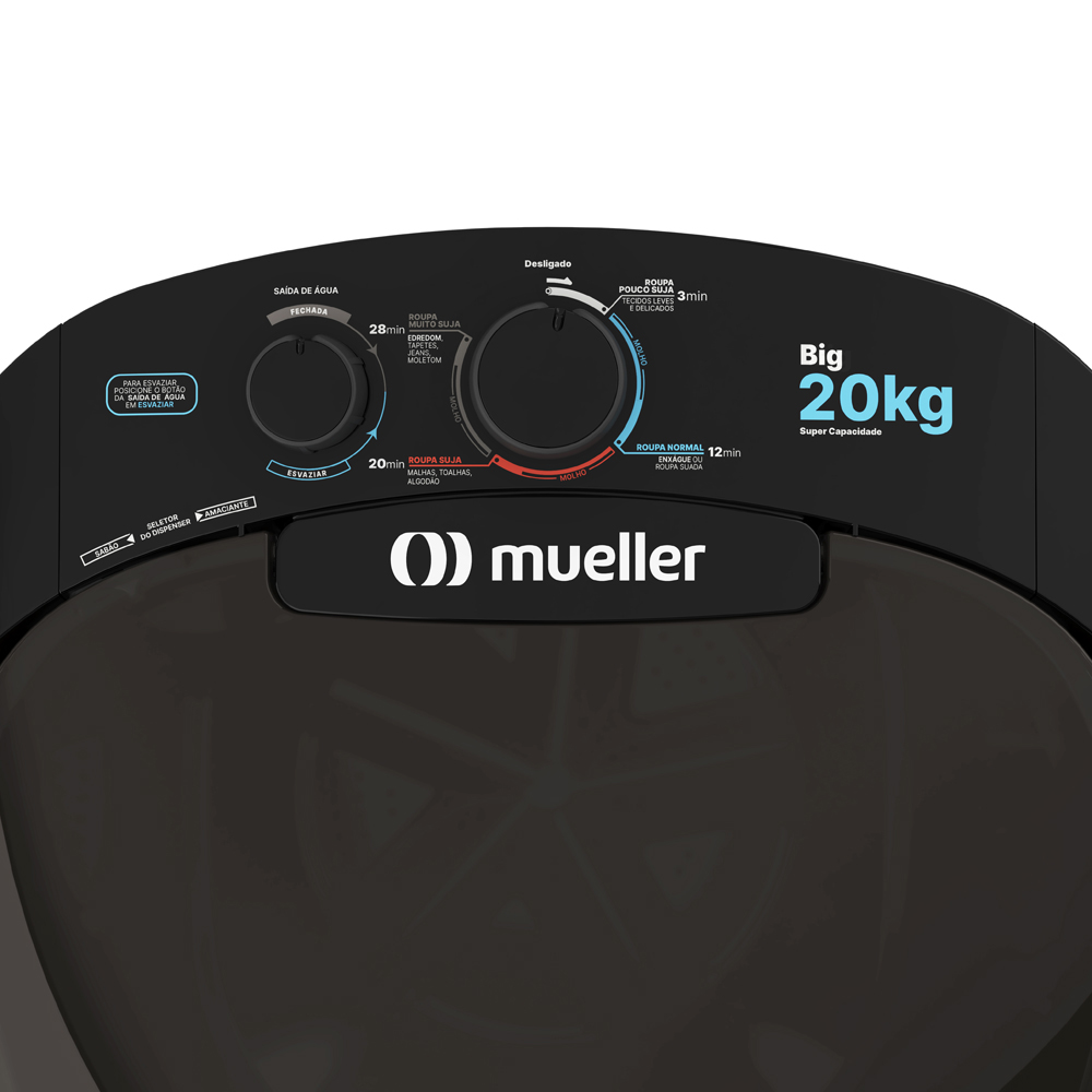 Tanquinho Mueller Big 20Kg Semiautomático Sistema de Drenagem — foto 9