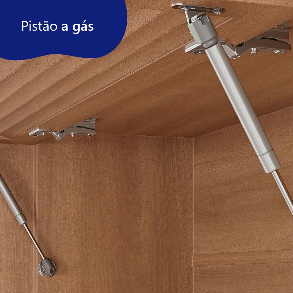 Armário Aéreo 1 Porta Basculante 120cm Macadâmia Telasul — foto 9