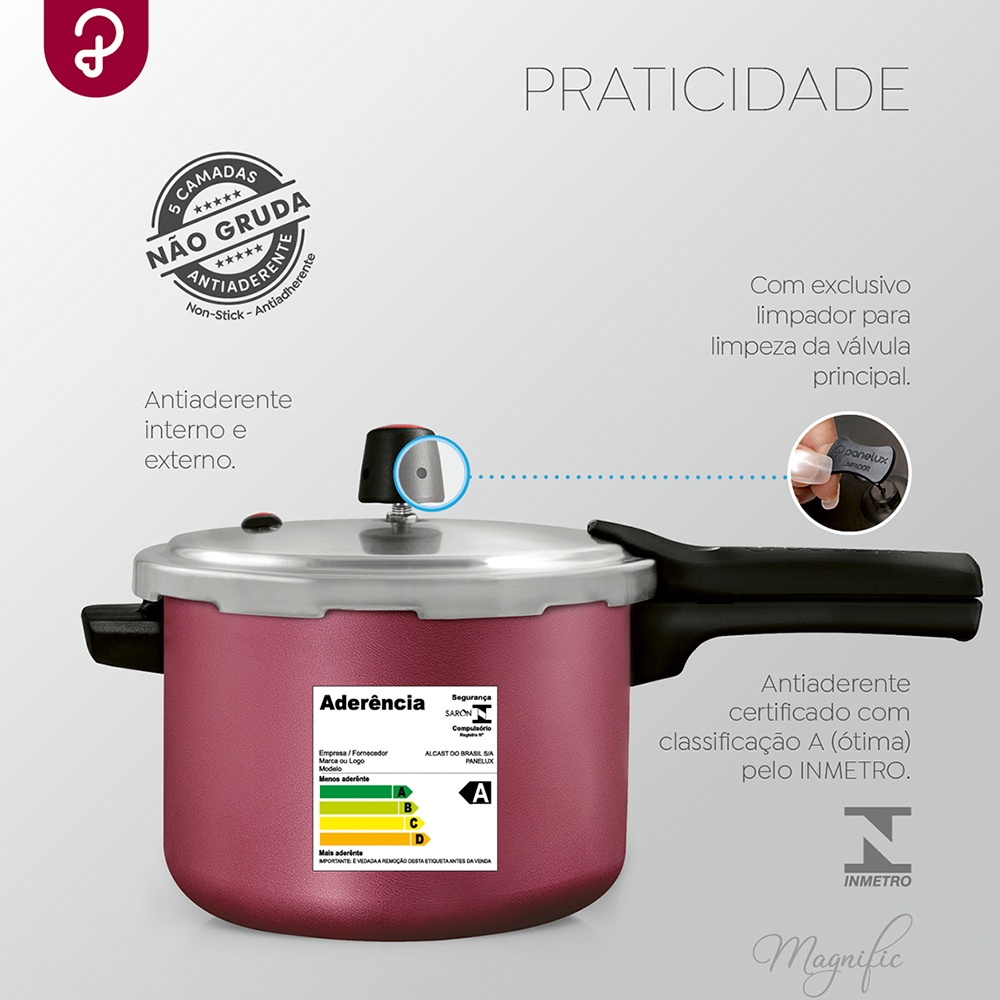 Panela de Pressão Panelux 4,5L Maganific — foto 4