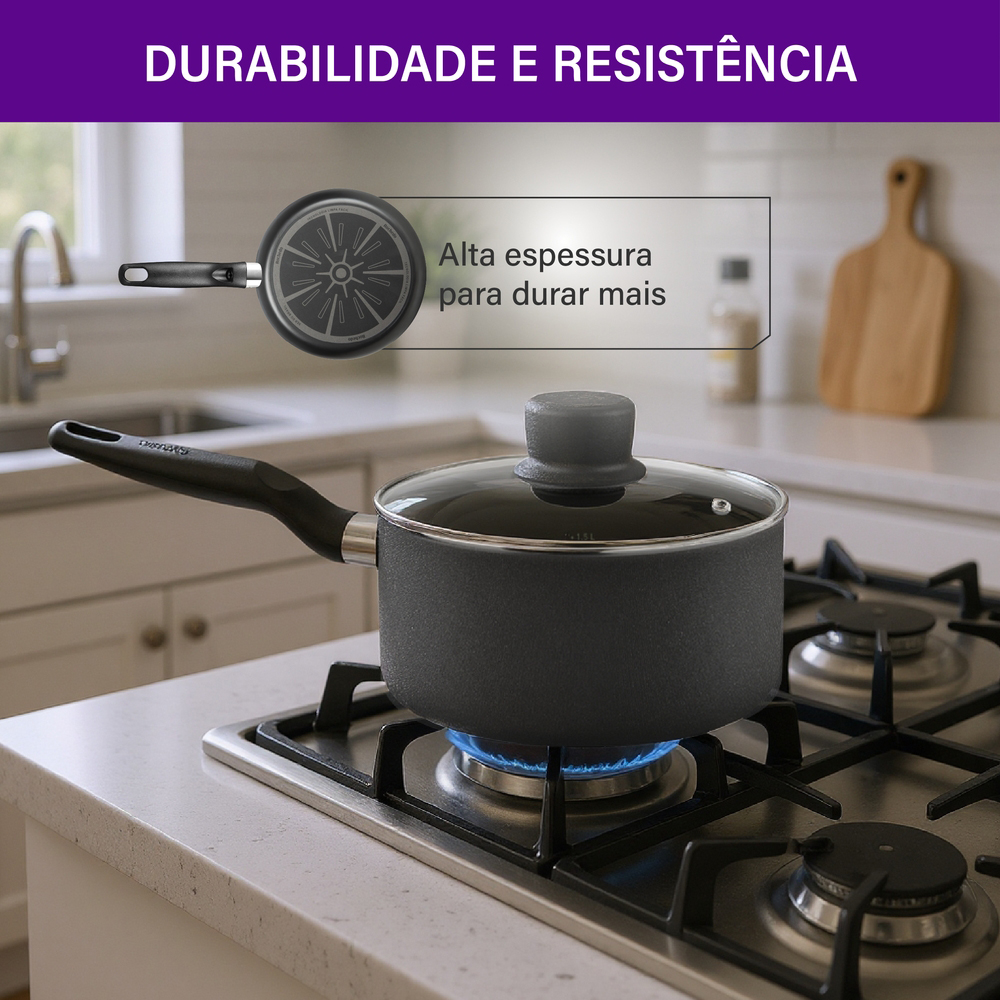 Jogo de Panelas Rochedo Antiaderente 5 Peças Robusta — foto 8