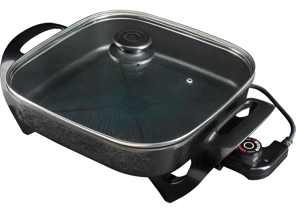 Panela Multifuncional Elétrica 30cm Grill Antiaderente Portátil Mangiare 1500W Agratto