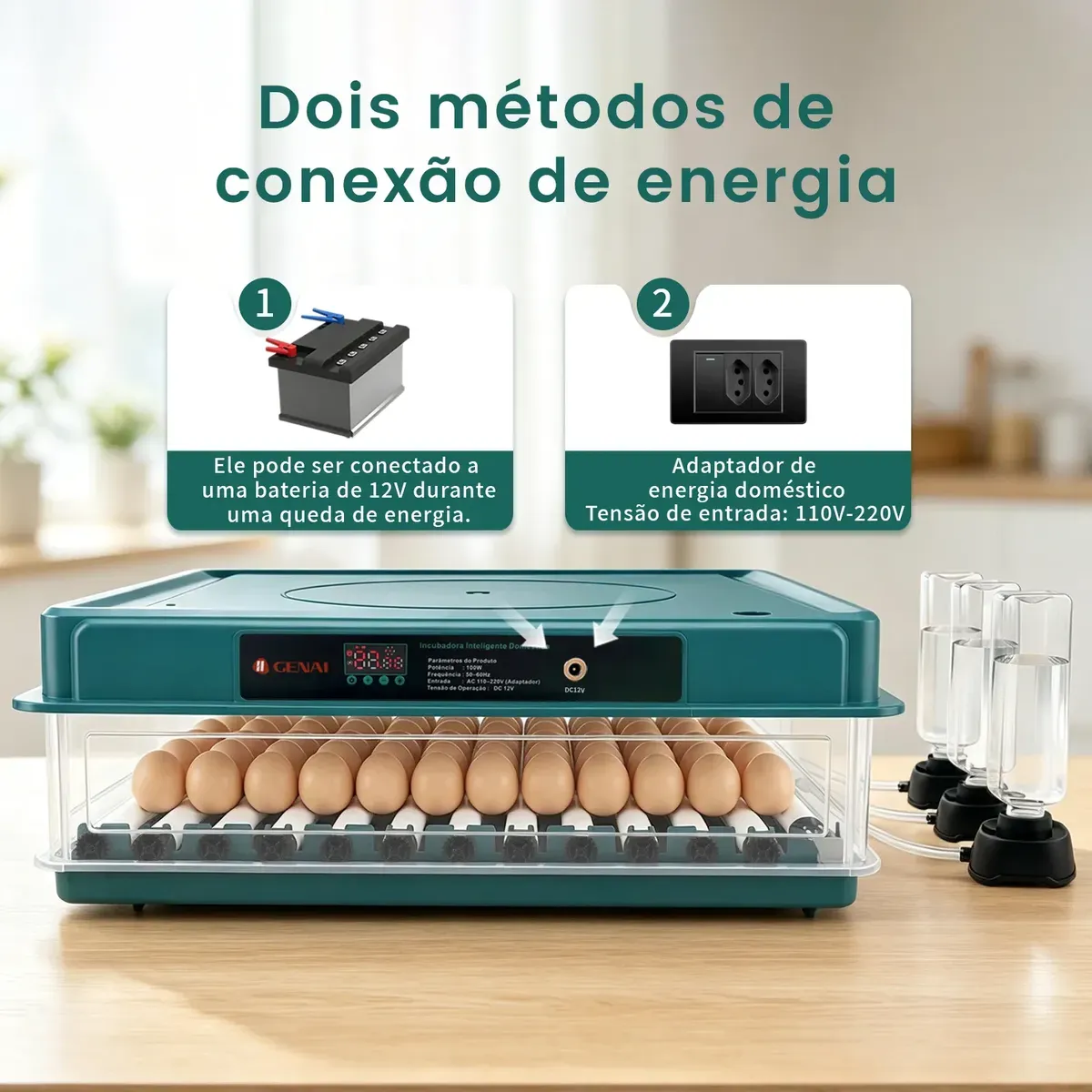 Chocadeira Incubadora Automática Tanque Água 130 Ovos — foto 5