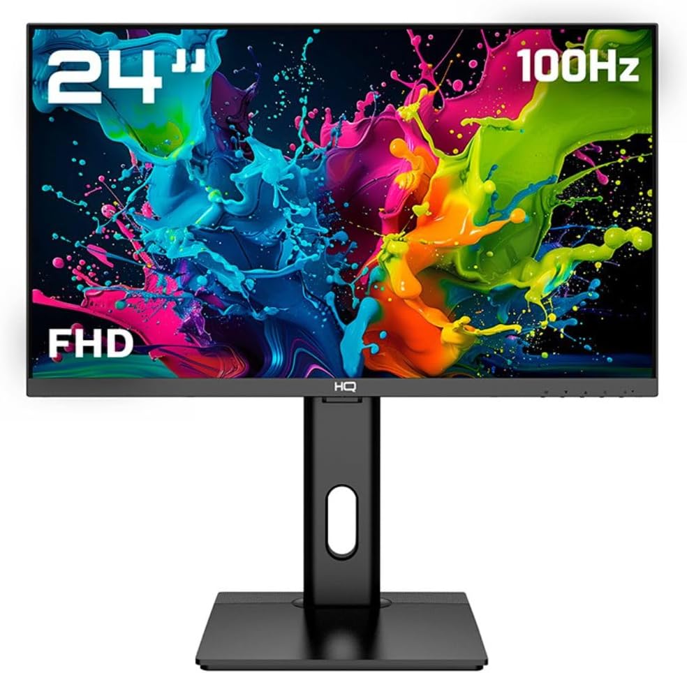 Monitor HQ Pro 24" LED Full HD 100Hz Ajuste de Altura e Rotação - HQ24AJ100