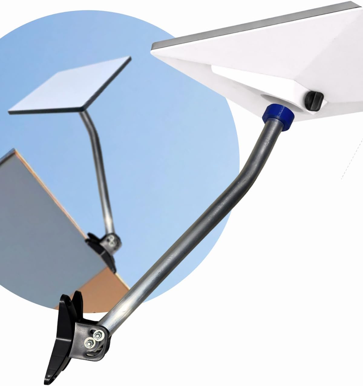 Suporte Articulável Starlink Mini 52 cm - Alumínio, Rotação 360 graus, Fixação em Telhado ou Parede