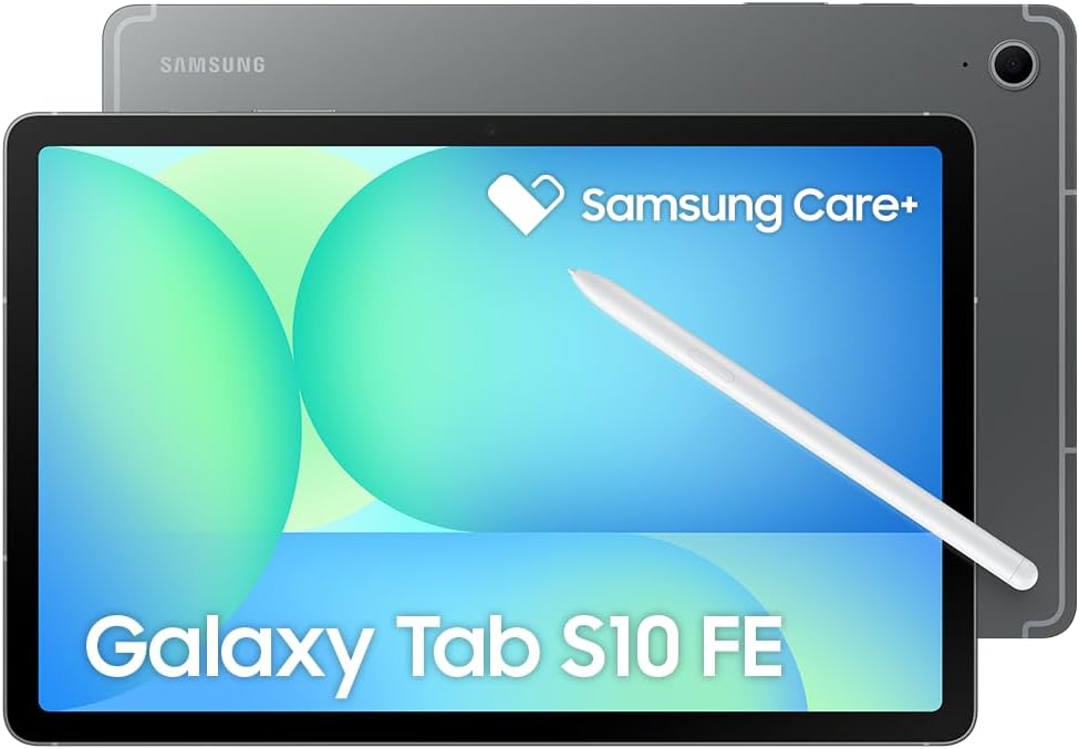 Tablet Samsung Galaxy Tab S10 FE, Cinza, 128GB, 8GB RAM, Tela Imersiva de 10.9" 90Hz, Camera Traseira de 13MP, Câmera Frontal de 12MP Ultra Wide, Wifi 6, IP68, Android 15